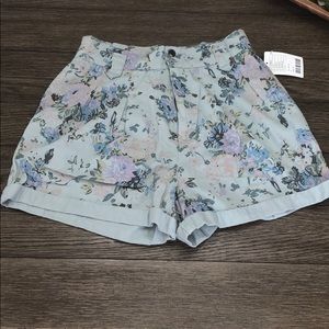 Floral High Waist Shorts